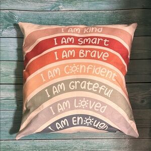 Amazon Multicolor Inspirational Accent Pillow